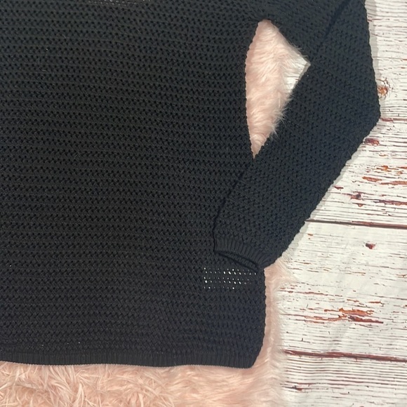 Free People FP Beach Bader Fauxchet Sweater Mini Dress Tunic in Black Size M - Picture 8 of 12